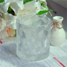 Cina Hot sale glass candle jar with lid for home decoration wedding decoration produttore
