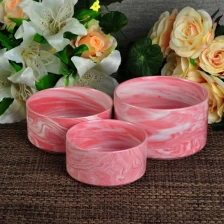 China Hot sale three size ceramic candle vessels ceramic candle jars manufacturer