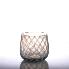 China Hot sale unique glass candle jar for wholesale manufacturer