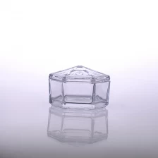 China Heißes verkaufendes einzigartiges riesiges Größenhexagon-Kerze-Glasgefäß Hersteller