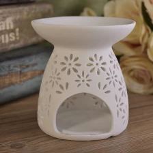 China Hot selling white unique ceramic candle aroma burner manufacturer