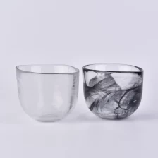 porcelana Efecto huracán negro vela envases de vidrio al por mayor fabricante