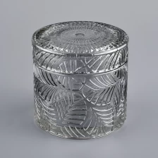 China Ion Plating Embossed Candle Jar With Lid manufacturer