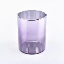China Ion plated Luxus lila Glas Kerzenhalter Hersteller