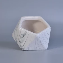 porcelana Jarro de cerámica de mármol de diseño de diamantes irregulares con transferencia de agua fabricante