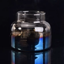 China Recipientes de vela de vidro de grande capacidade com cores de galvanização fabricante