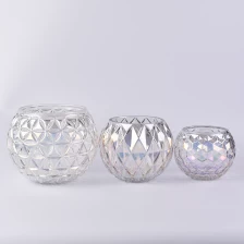 中国 大型珍珠白玻璃球花瓶批发 制造商