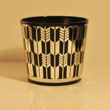 China Large v Shaped Candle Jar Glass Black manufacturer