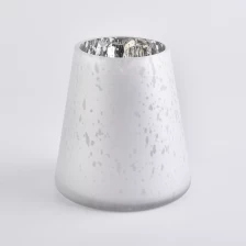 China Grandes vasos de vidro branco com decorações de mercúrio fabricante
