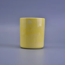 China Long round cylinder glaze ceramic candle jar manufacturer