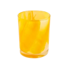 China Luxo de 10 onças de velas de vidro de vidro Rainbow Efeito Fornecedor do vela do vela fabricante