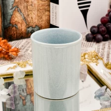 China Luxury 12oz blue ceramic marble effect candle jar manufacturer manufacturer
