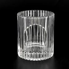 Cina Luxury Glass Candle Vessel Custom Logo Glass Candle Holder produttore