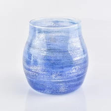 porcelana Decoración de casa de cristal de 500 ml pintada a mano artificial de lujo con forma de tarro de vela fabricante