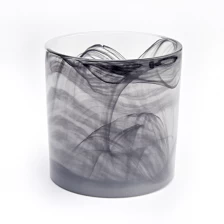 China Luxury black glass new design candle jar wholesale manufacturer
