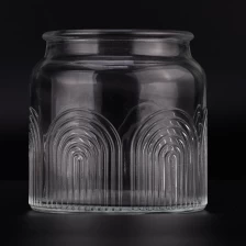 China Luxury clear glass candle jar 580ml custom gift manufacturer