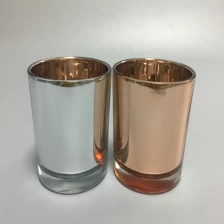 China Luxury copper color glass candle holders manufacturer