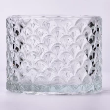 中国 豪華なカスタムのうろこ状エフェクトグラスキャンドルジャーのための装飾 メーカー