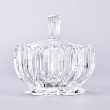 中国 ゴージャスなガラスのふたが付いた豪華なデザインガラスキャンドルジャー卸売 メーカー