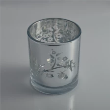 China Luxury electroplating laser votive candle glass jar manufacturer