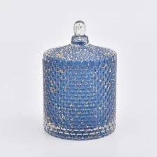 porcelana Frasco de vela de vidrio de lujo con tapa en varios tamaños fabricante