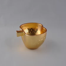 中国 家の装飾の豪華な黄金のリンゴ デザイン キャンドル ガラス メーカー