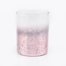 China Luxo high end suporte de vela de vidro 8 oz decoração rosa fabricante