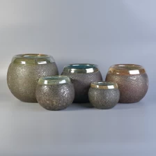 China Luxury metal color glass ball candle jars wholesale manufacturer