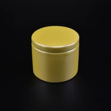 porcelana Lujo brillante perla esmalte mini cilindro de cerámica jar velas fabricante