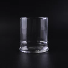 China Machine made clear straight glass candle jar manufacturer