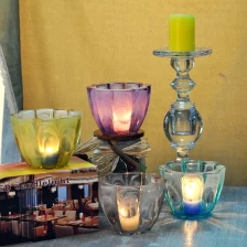 China Machine made glass candle holders manufacturer