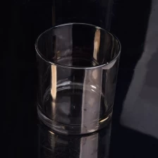 China Frasco de vela de vidro feito à máquina com decoração de chapa de ferro fabricante