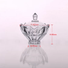 China Machine pressed crystal candlesticks with lid manufacturer
