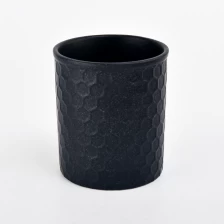 Chiny Matt Black Porcelain Candle Statek 12 uncji okrągły ceramiczny słoik świeca producent