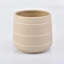 China Matte Ceramic Candle Jar with Lid Wholesale manufacturer