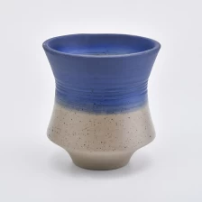 China Matte blue ceramic candle holders manufacturer