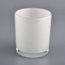 China Matte iridescent 16oz glass candle jars for home decor manufacturer
