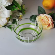 China Mixture Clear & colored glass bowl shape candle holder manufacturer