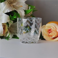 China Mouth Blown Clear Glass Candle Jar manufacturer