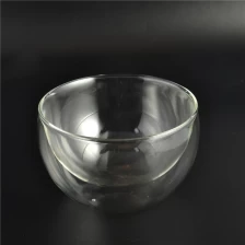 China Mouth Blown Customized Borosilicate Double Wall beverage Cup Hersteller