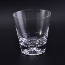 porcelana Mouth blown clear votive glass candle cup fabricante