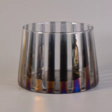Китай Mouth blown glass candle containers with electroplating finish производителя