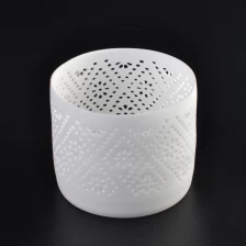 porcelana Ahueque hacia fuera el sostenedor de vela de tealight cerámica natural blanco fabricante