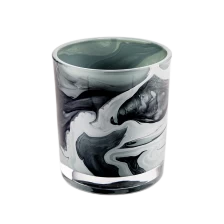 porcelana Nuevo proveedor de soporte de candelabros de vidrio de diseño de patrón exquisito de 10 oz fabricante