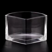 China New 10oz glass candle jars fanshaped candle vessels manufacturer manufacturer
