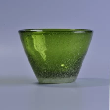 China New Arrival Hand-made Bubble Candle Bowl Glass Candle Holders manufacturer