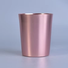 China Novo chegou 10oz ouro rosa metal Taper Vela jar fabricante