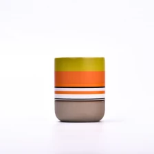 Cina Nuovi vasi colorati di candele in vetro in ceramica fornitore di vasetti piccole capacità produttore