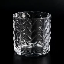 China New custom clear glass candle jar scented candle wholesale manufacturer