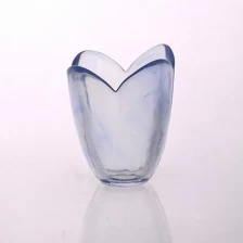 China New design petal shaped transparent tealight candle manufacturer